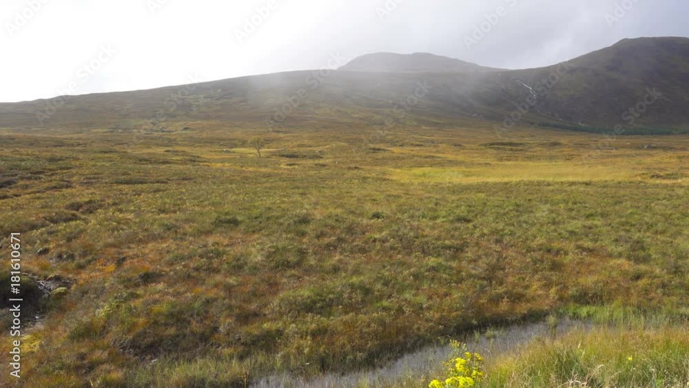 Wind and Clouds in Glen Coe Valleys in Scotland in Autumn Wind and Clouds in Glen Coe Valleys in Scotland in Autumn