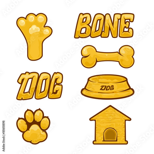 Gold dog icon