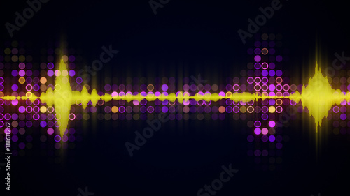 Colorful audio waveform equ...