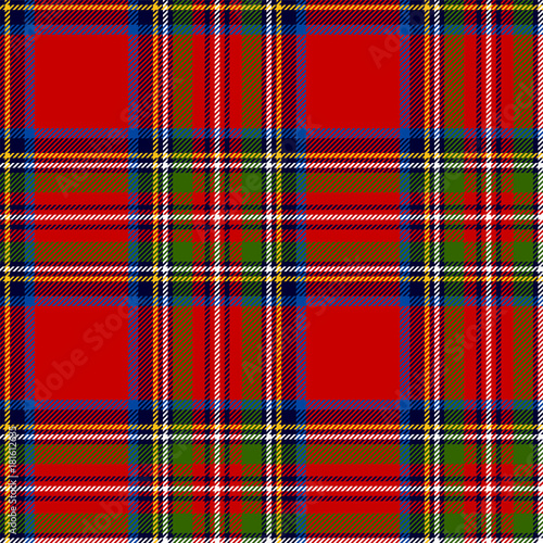 Scottish plaid. Royal Stewart tartan, seamles pattern photo