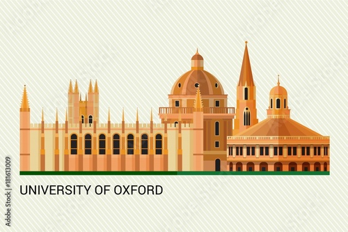 Oxford University. Vector Illustration.