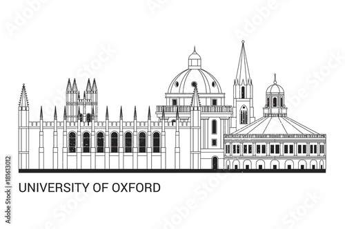 Oxford University. Vector Illustration.