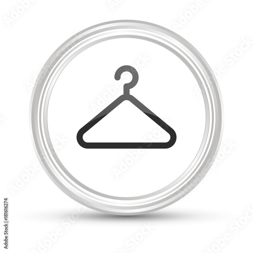 Weißer Button - Kleiderbügel