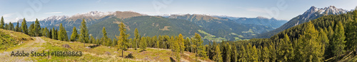 Alpine landscape panorama in Western Carinthia  Austria.