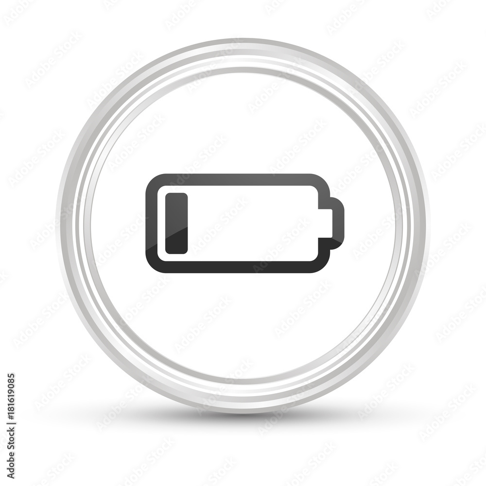 Weißer Button - Akku leer Weißer Button - Akku leer
