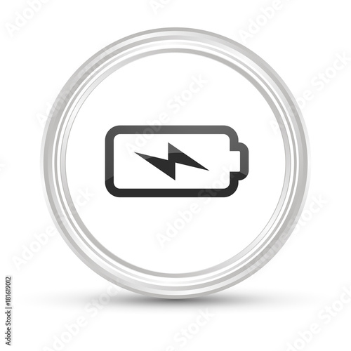 Weißer Button - Akku lädt