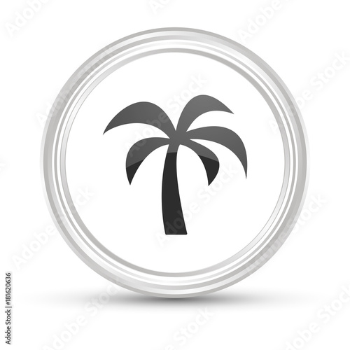 Weißer Button - Palmbaum