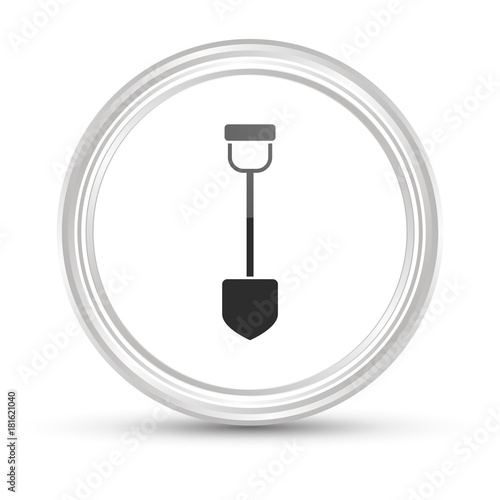 Weißer Button - Schaufel