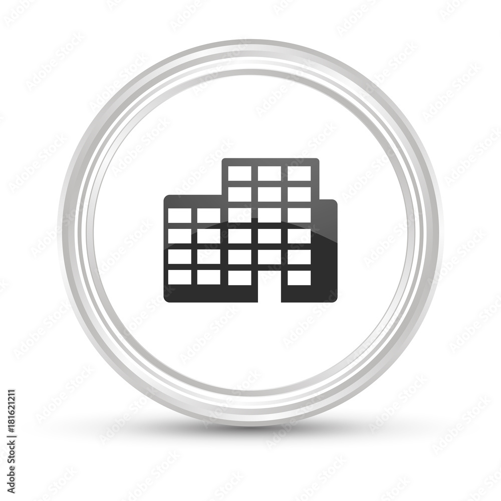 Weißer Button - Wolkenkratzer Weißer Button - Wolkenkratzer