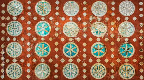 Vintage mexican pattern, highly detailed colonial style background