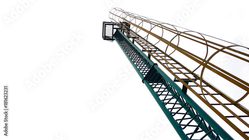 Safety cage ladder for telecommunication service