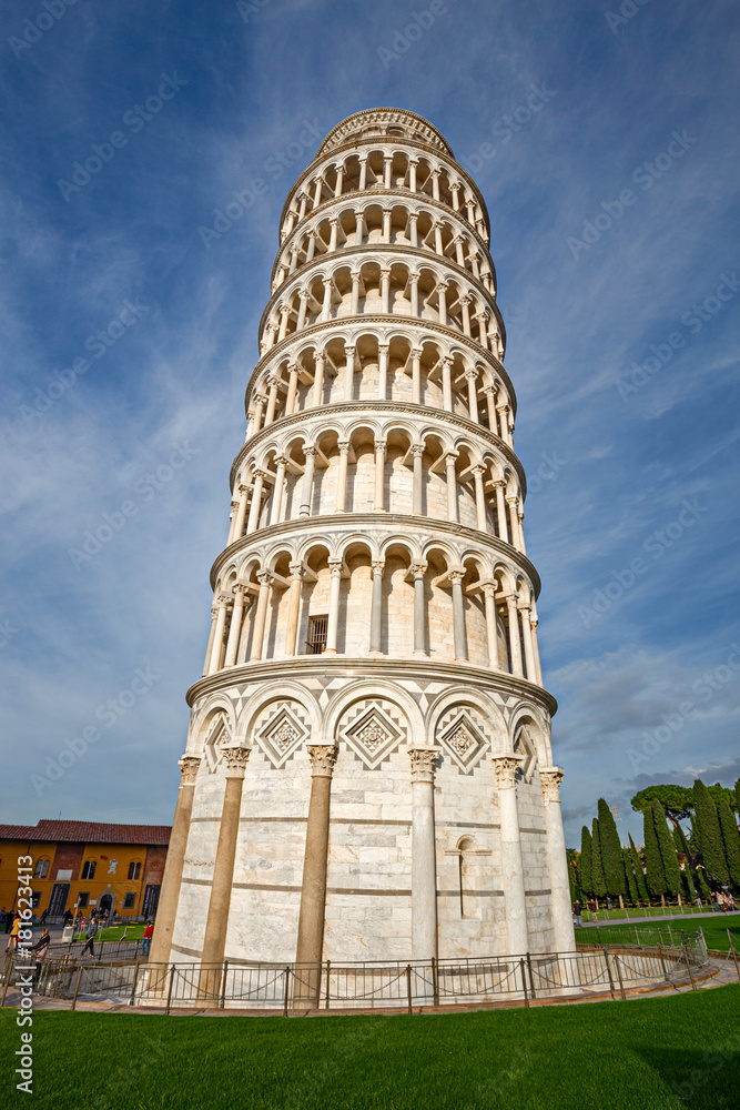 The famous leaning tower, in the Renaissance square of 
