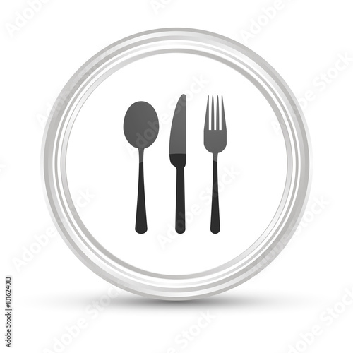 Weißer Button - Besteck