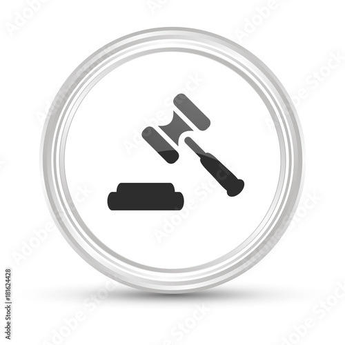 Weißer Button - Richterhammer