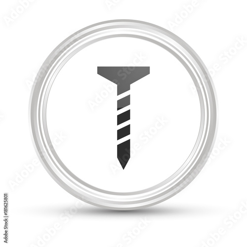 Weißer Button - Schraube