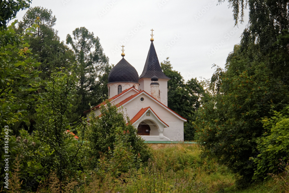 the stone Orthodox Church in summer in Russia 