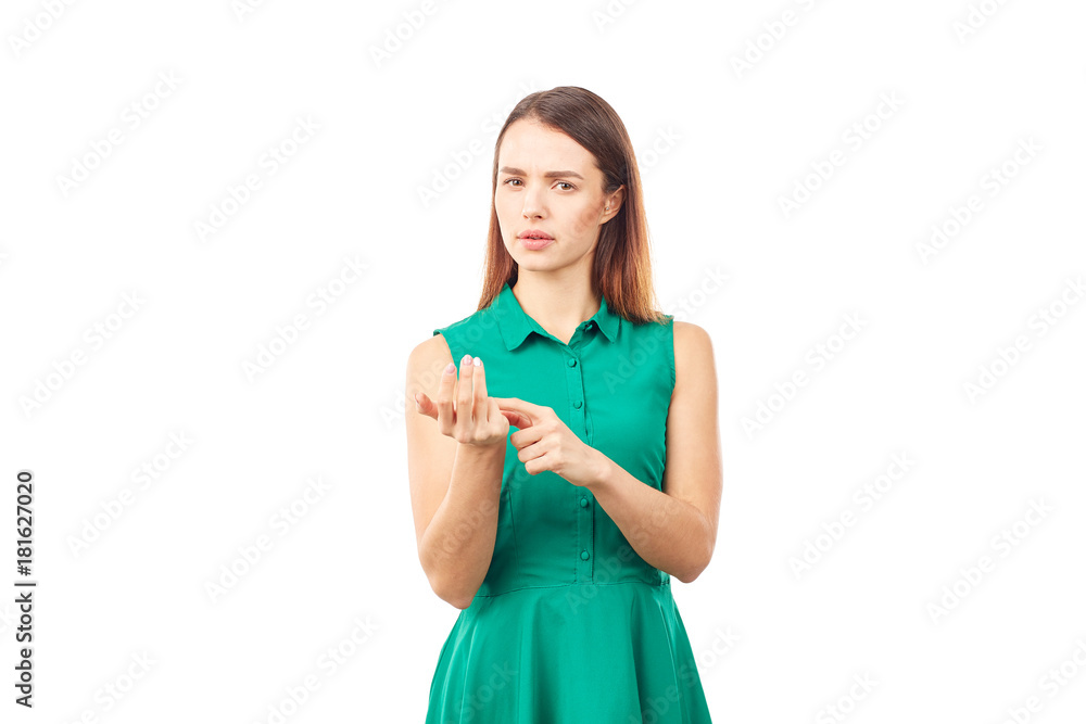 Emotional young woman Emotional young woman
