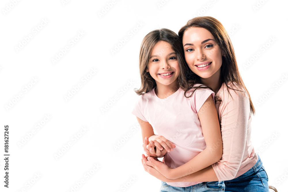 Mother hugging daughter Mother hugging daughter