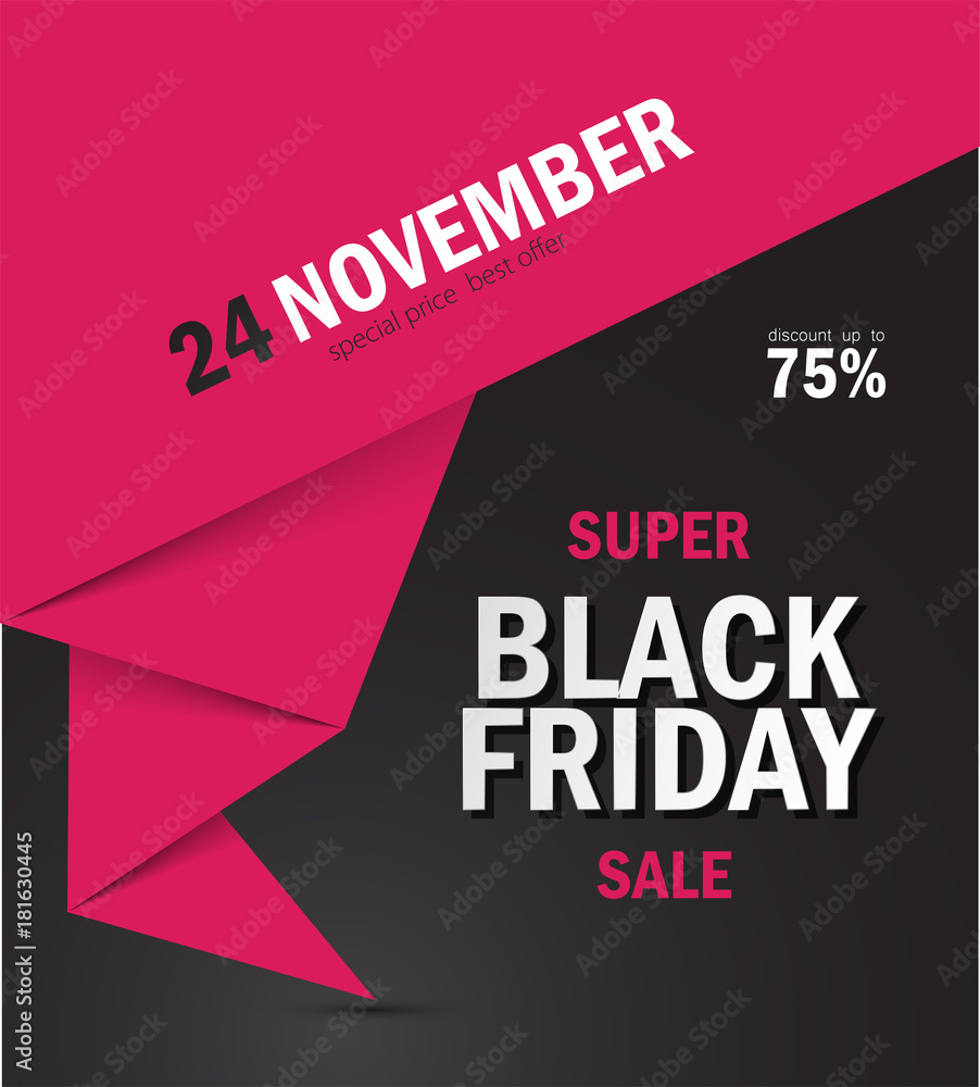 Black Friday Super Sale. Vector illustration