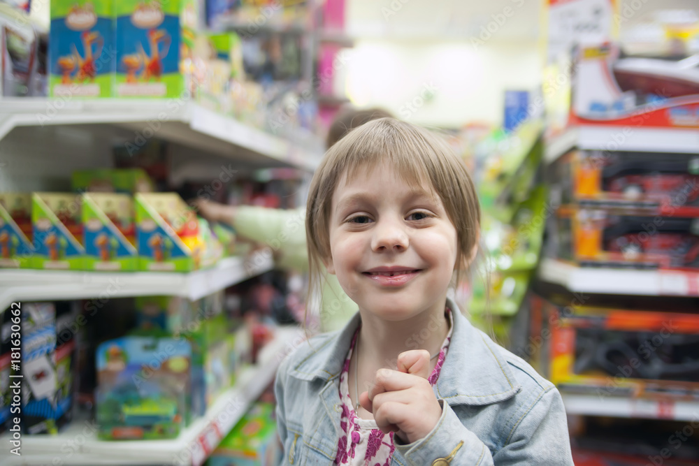 child in   toy store