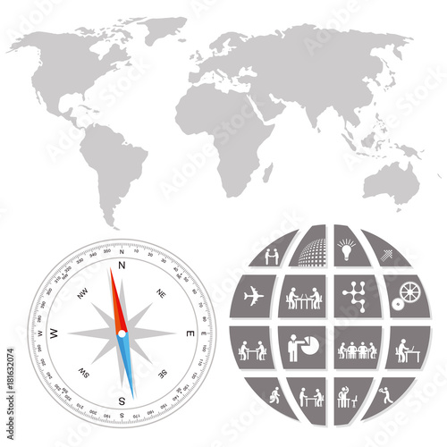 Welthandel Konzept, illustration