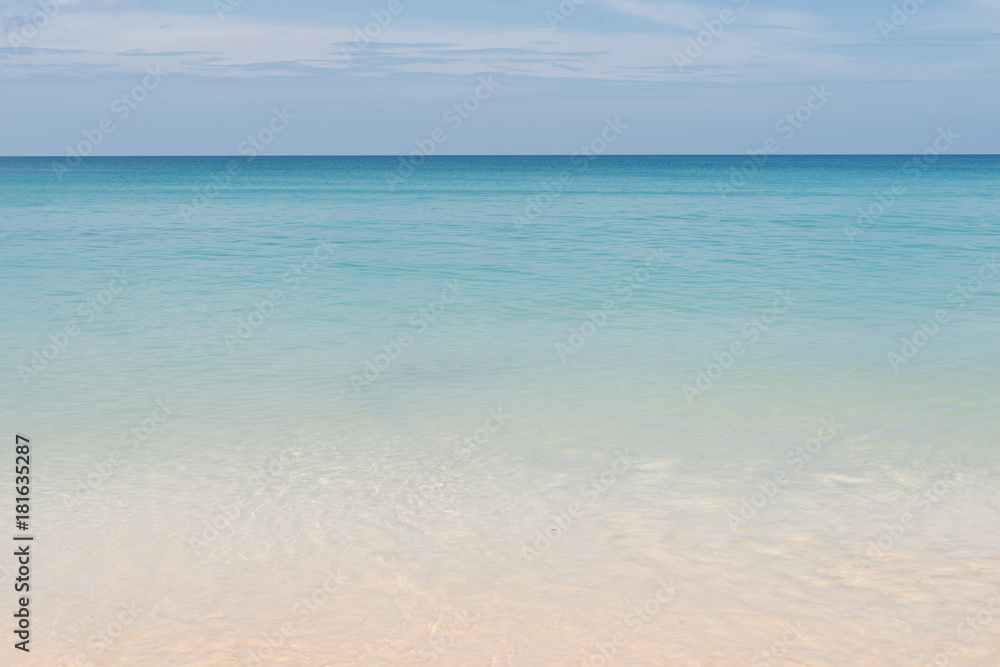 Calm Sea Backgroundand Blue Sky