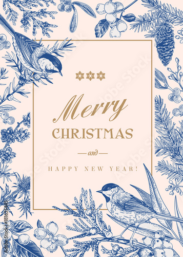 Christmas winter background.