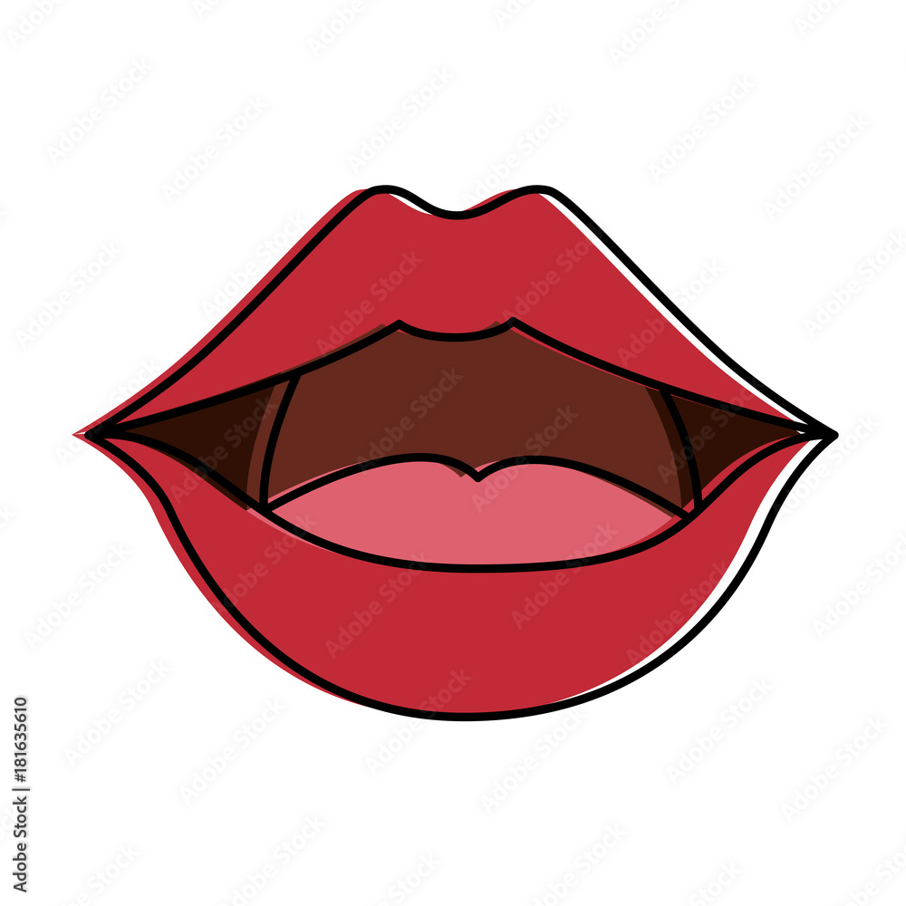 pop art lips icon vector illustration design pop art lips icon vector illustration design