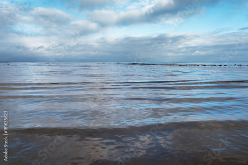 Still sea water, gulf of Riga, Baltic sea.