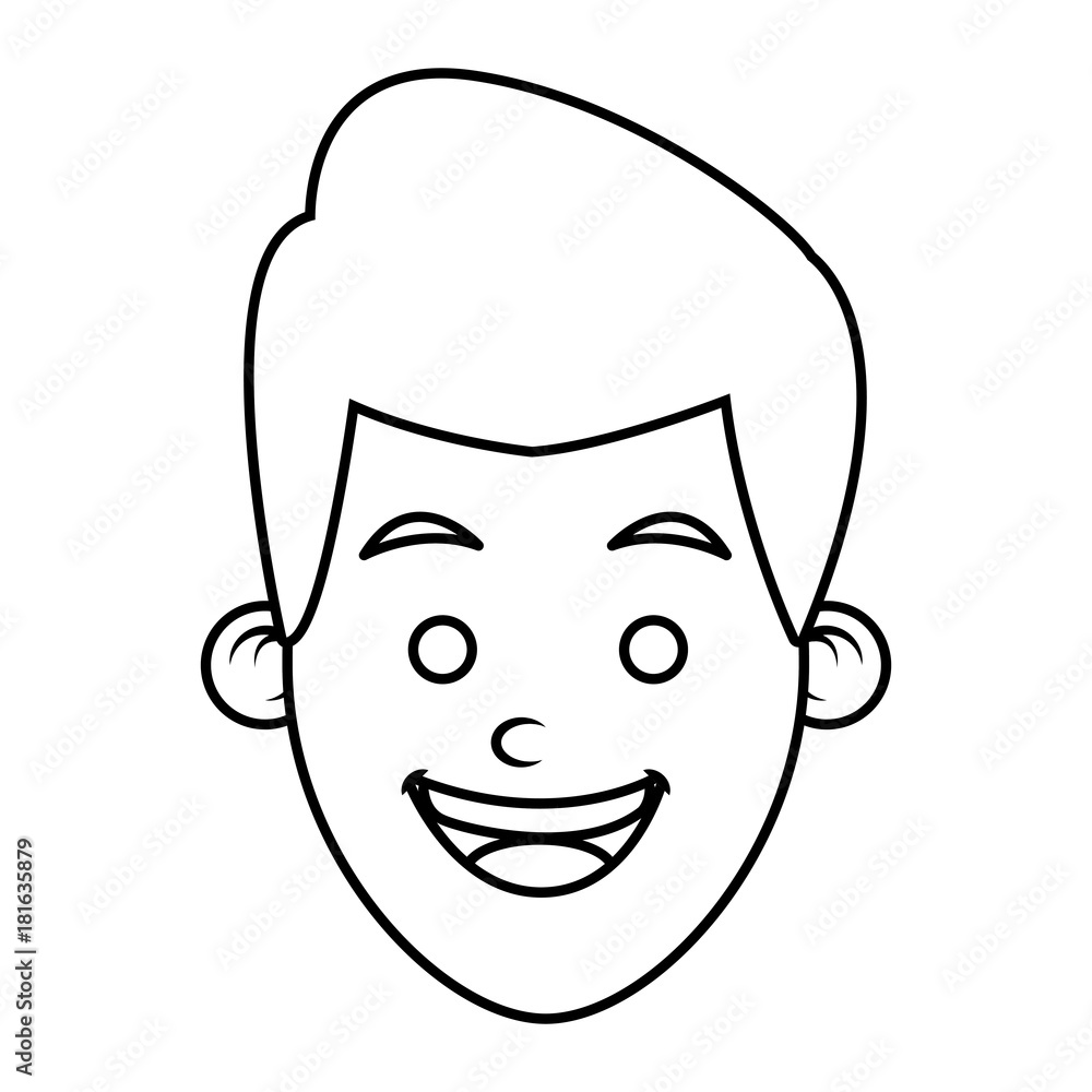 Boy smiling cartoon Boy smiling cartoon