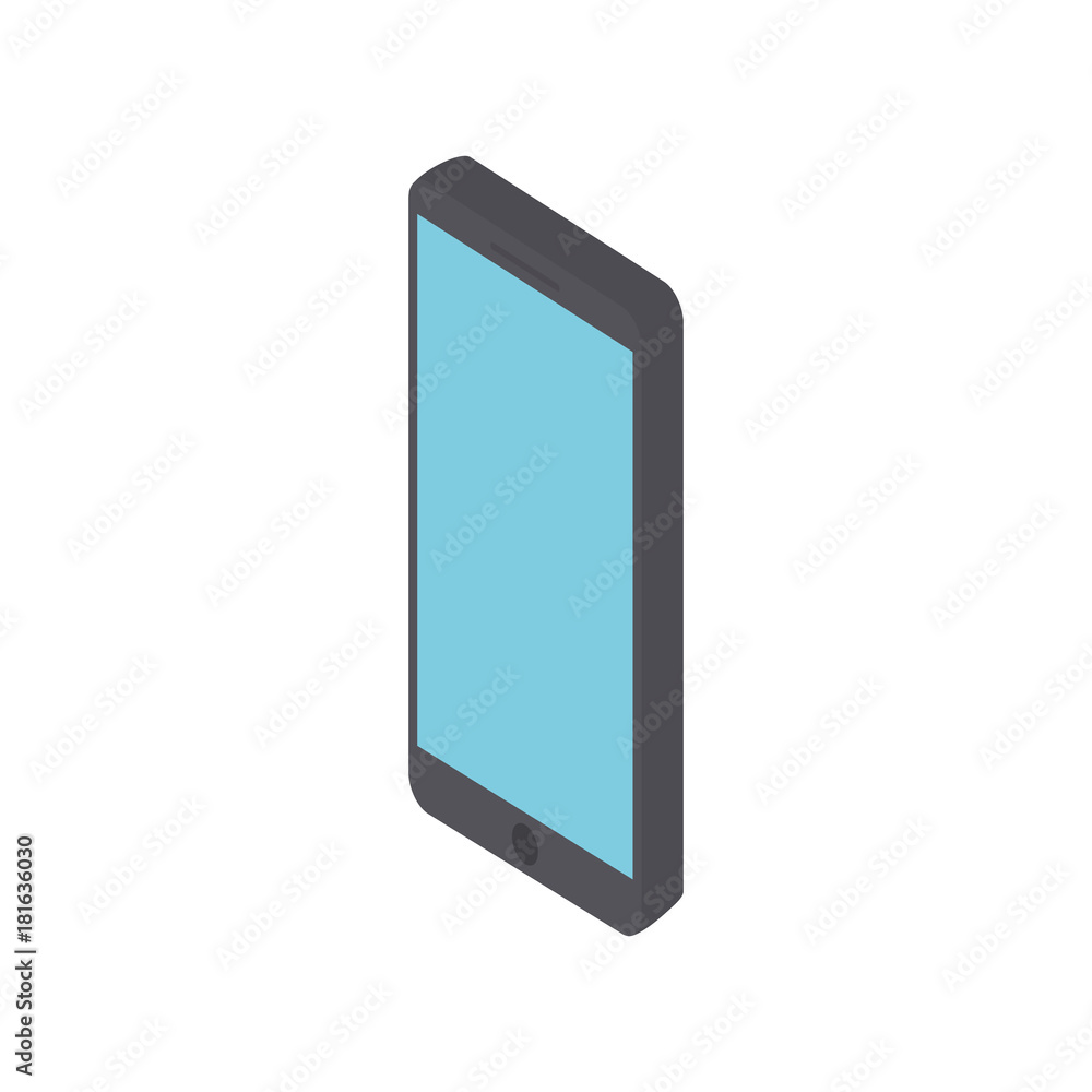 isometric smartphone device icon over white background colorful design vector illustration isometric smartphone device icon over white background colorful design vector illustration