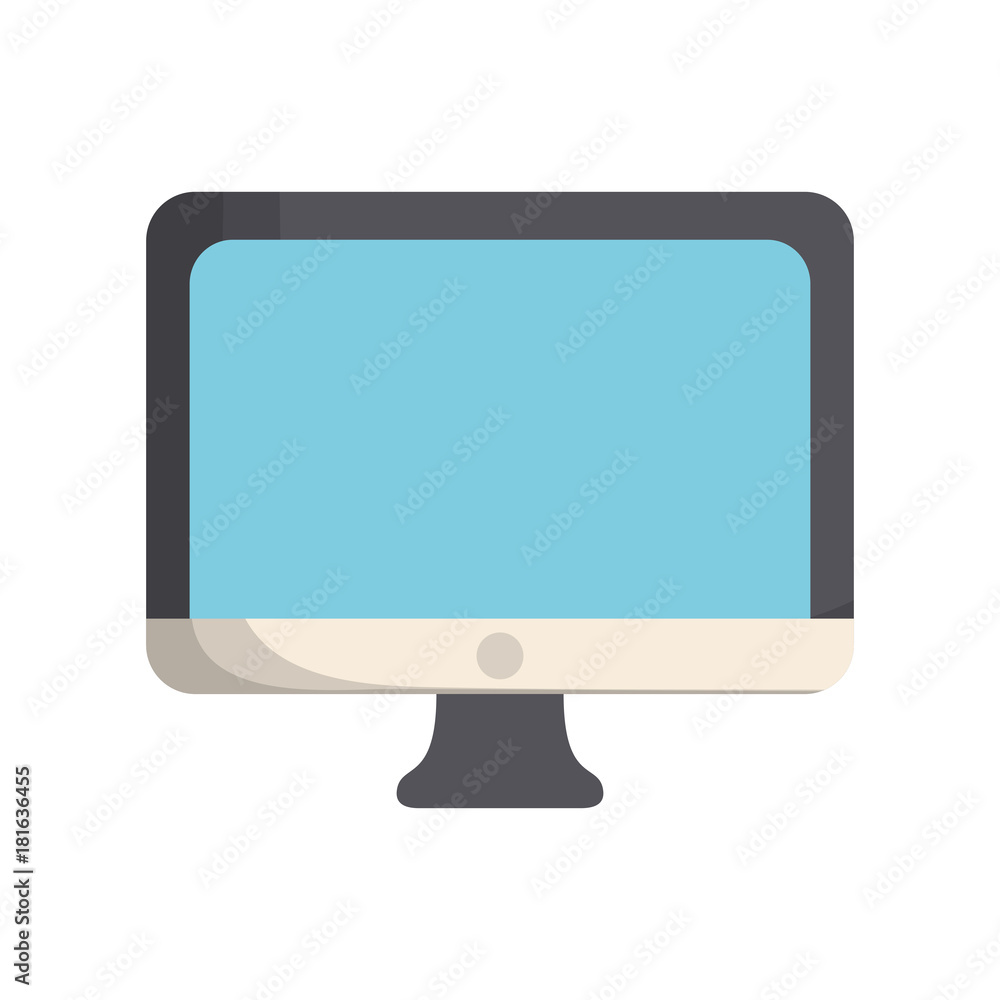 computer monitor icon over white background vector illustration computer monitor icon over white background vector illustration