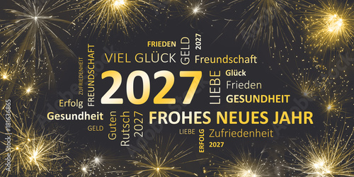 Photography Silvesterkarte mit Glückwünschen für 2027