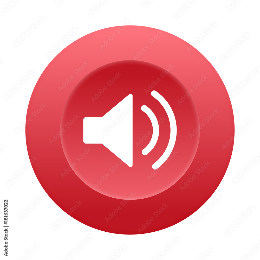 Runder 3D Button - Musik an Runder 3D Button - Musik an