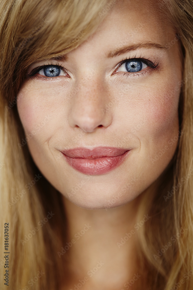 Gorgeous blond woman with blue eyes, portrait Gorgeous blond woman with blue eyes, portrait