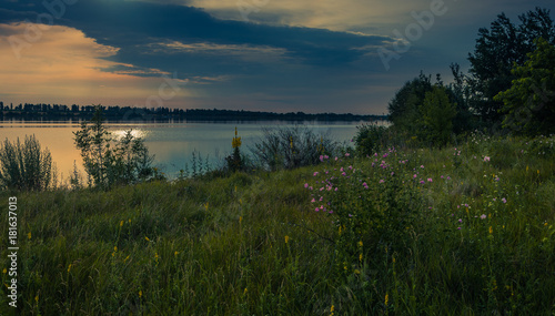 Sunrise on river