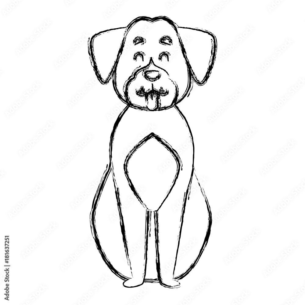 Fototapeta premium Cute dog cartoon