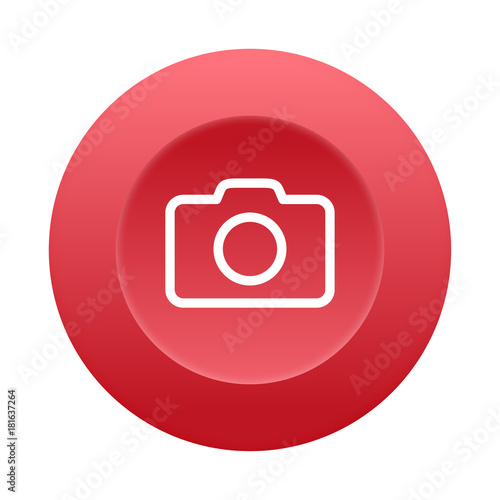 Runder 3D Button - Fotokamera