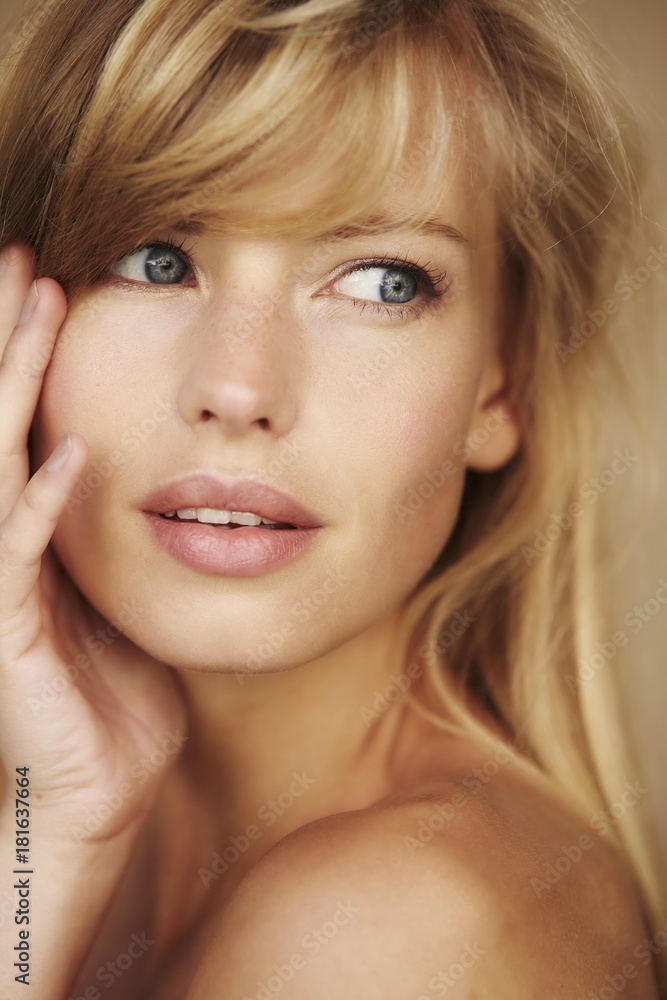 Gorgeous blond girl in close up, looking away Gorgeous blond girl in close up, looking away