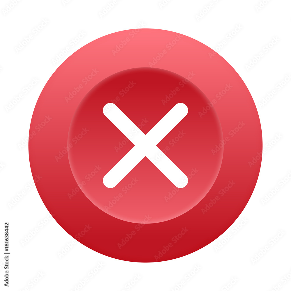 Obraz premium Runder 3D Button - Kreuz