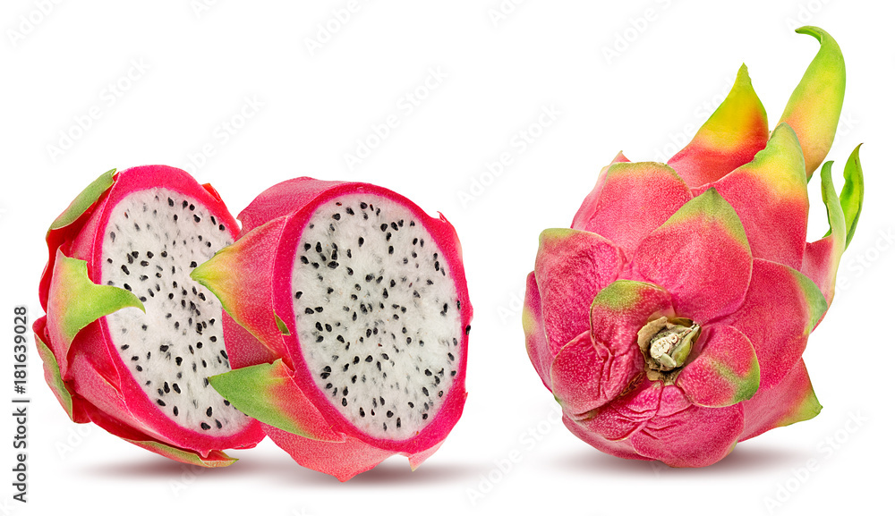 Fresh dragon fruit isolated on white background Fresh dragon fruit isolated on white background