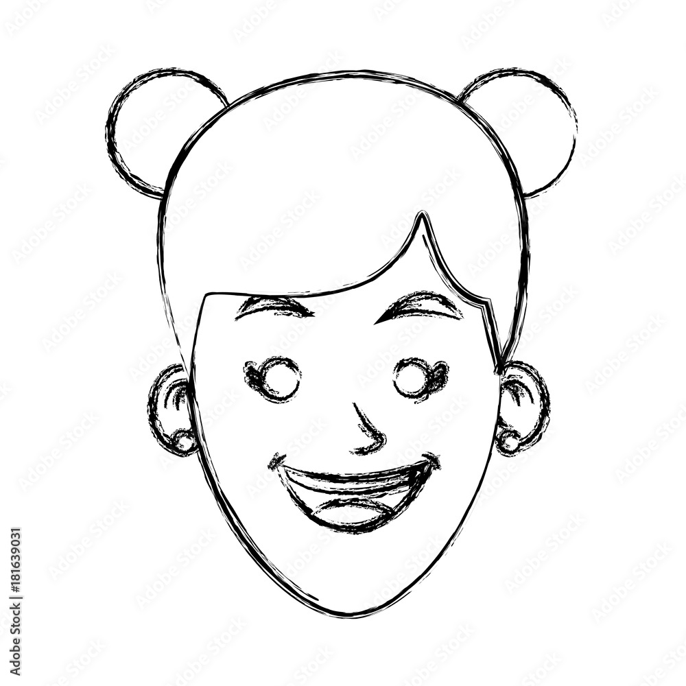 Woman smiling cartoon Woman smiling cartoon