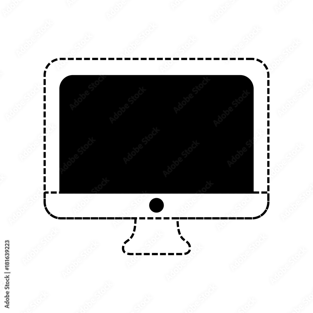 computer monitor icon over white background vector illustration computer monitor icon over white background vector illustration