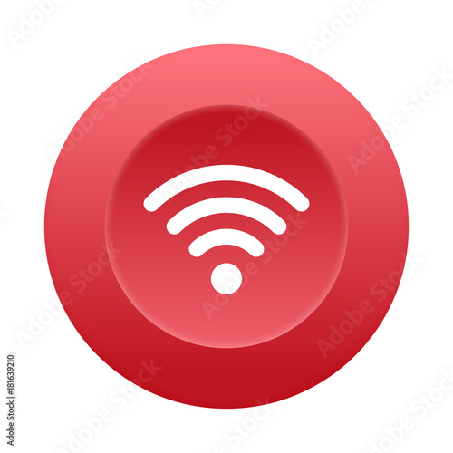 Runder 3D Button - Wifi
