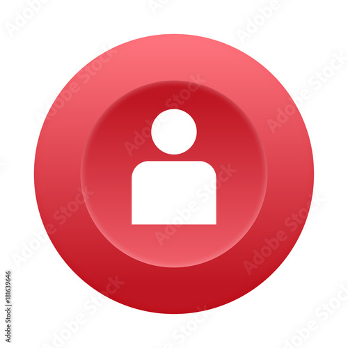 Runder 3D Button - Avatar - Soziales Netzwerk