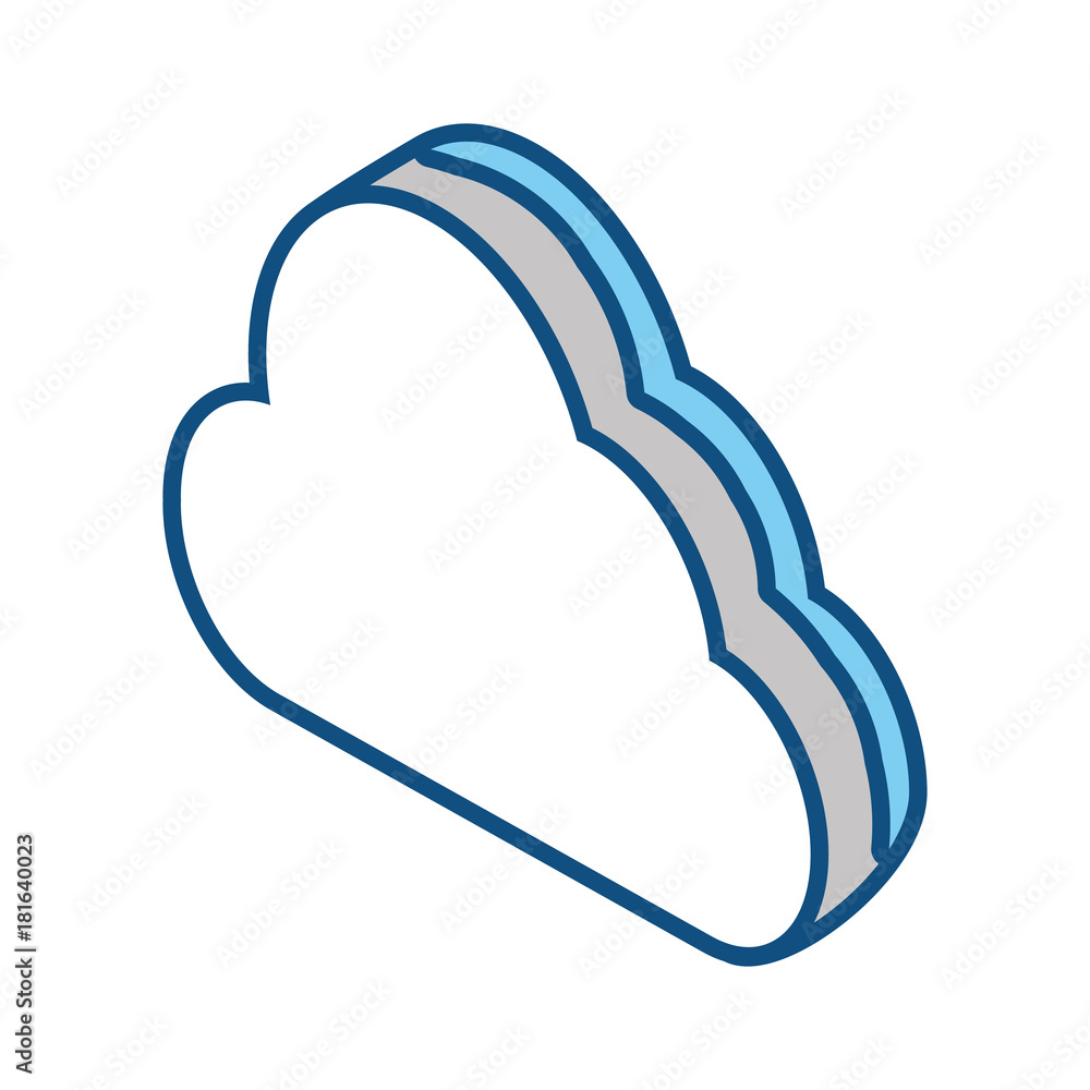 isometric cloud icon over white background colorful design vector illustration isometric cloud icon over white background colorful design vector illustration