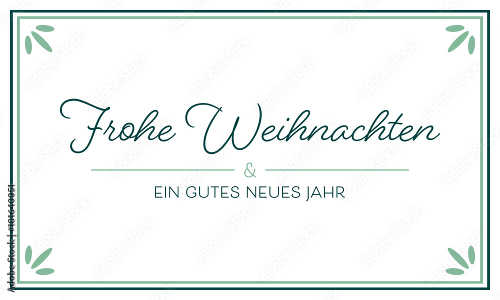Grußkarte "Frohe Weihnachten" Schrift (Grün) Stock Vector Adobe Stock