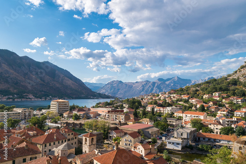 The old Mediterranean port of Kotor, Kotor fortress, Bay of Kotor, Kingdom of Dalmatia, Balkan Peninsula, Montenegro, Europe