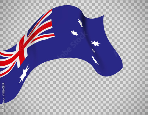 Australia flag on transparent background