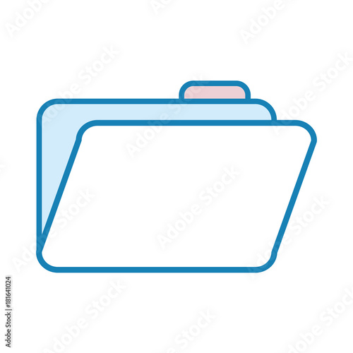 document folder icon over white background vector illustration
